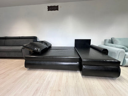 Berlin Sofa bed Black Leather