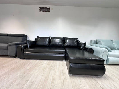 Berlin Sofa bed Black Leather